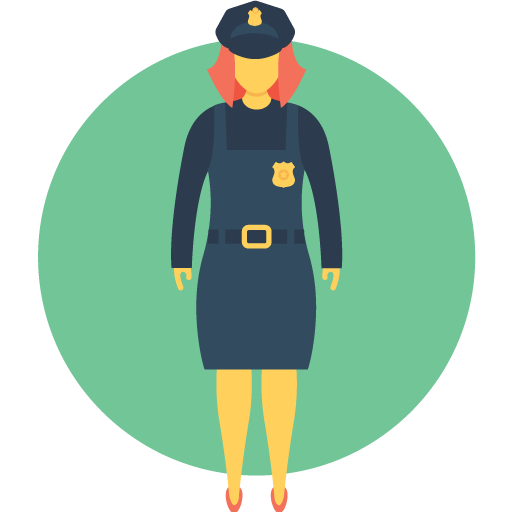 Kvindelig politibetjent ikon