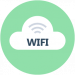 wifi ikon i en sky med grøn baggrund